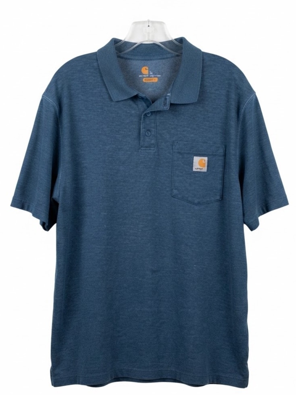 Carhartt Men’s Indigo Blue Short-Sleeve Pocket Polo